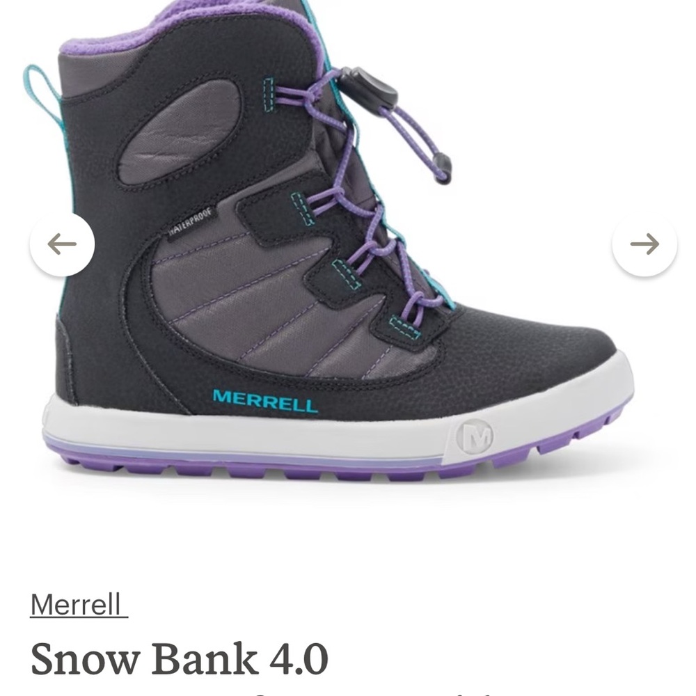 Merrell Kids Snow Bank 4.0 Boots - Black and Purple